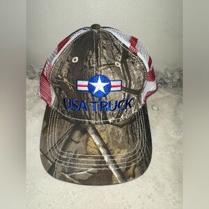USA Truck Realtree Camo Mesh Strapback Cap Trucker Baseball Hat Cap America